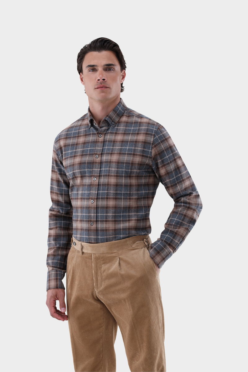 Áo sơ mi sọc Cotton Poplin Tailor Fit